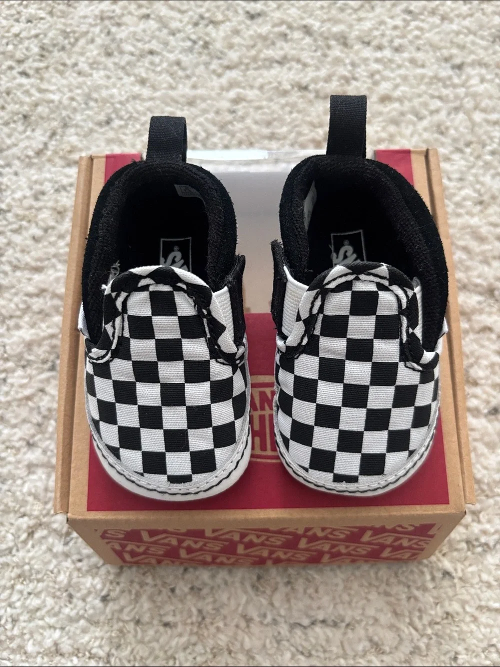 Vans Black & White Checkerboard Baby Slip-On V Crib Shoes